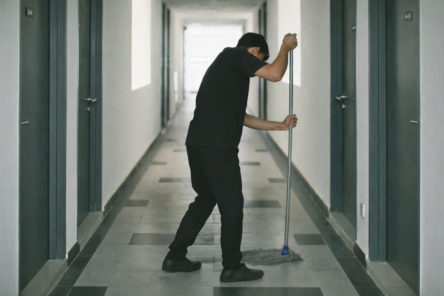 Cleaning floor